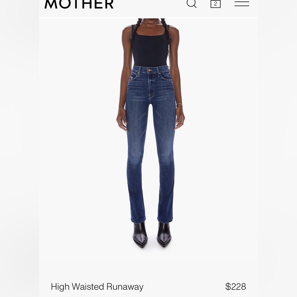 MOTHER High Waisted Runaway SZ 25 NEW color Teaming Up